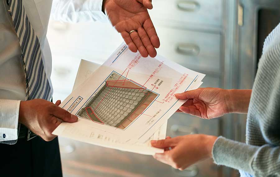 ④見積書に写真を付けご説明